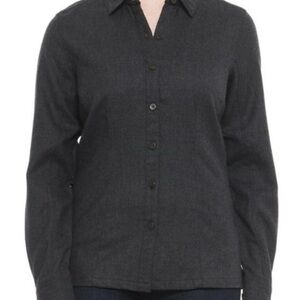 Icebreaker Laurel Merino Grey Button-Up Shirt Women’s Large L (fits like a S/M)